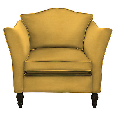 Duresta Vaughan Armchair, Umber Leg Canterbury Linen Mustard